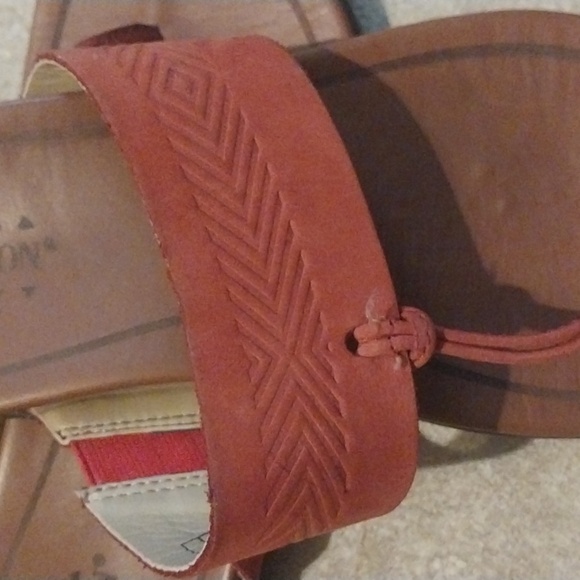 Pendleton Madeira Beach Thong Sandals - Orange/Red Size 7 - Picture 7 of 8